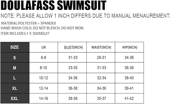 DOULAFASS Women Cut Out Swimming Costume with Skirt V Neck Wrap Tie Back Tummy Control Swimsuit Padded One Piece Swimwear Swim Dress Black