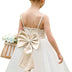 Aibaowedding Flower Girl Sleeveless Lace Dress Tulle Princess Bow Wedding Party Dress Junior Bridesmaid Dresses, champagne, 6-7 Years