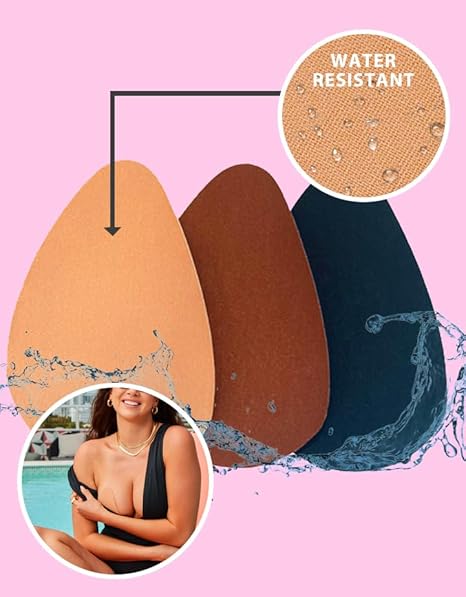 Perky Pear Original Lift & Shape Boob Tape [A-G Cups] - 2 Pairs of Boob Tape & 3 pairs Nipple Protector covers - Colour Options (F-G, Beige)