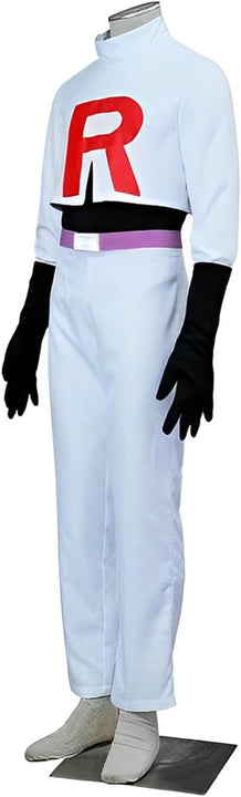 Pokemon Costume Adult, Team Rocket Costume, Anime Costume, Cosplay Costume (L, James Men)