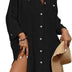 Bsubseach Swimsuit Coverups for Women Button Down Beach Shirt Dress Bathing Suit Cover Up Resort Wear Black L