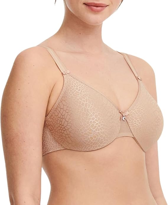 Chantelle Women's, C MAGNIFIQUE, Covering Molded Bra, Women's invisible lingerie, Nude, 34G