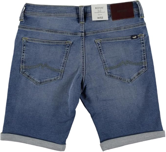 MUSTANG Men's Style Chicago Z Shorts, Medium Blue 523, 35W