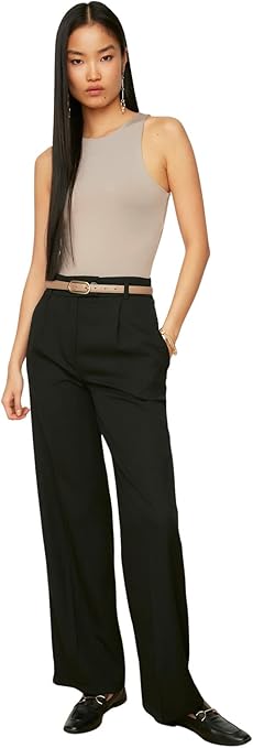 Trendyol Women Plain Thin Knit Bodysuit, Mink, L