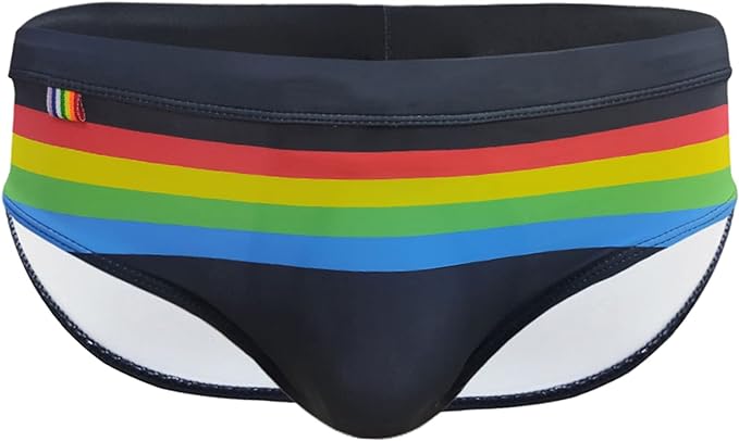 SEAUR - Men's Swimming Trunks Tight Short Swimming Trunks Beach Quick Drying with Removable Pad Classic Boys Swimming Swim Briefs Water Sports Pool Style 17, XL