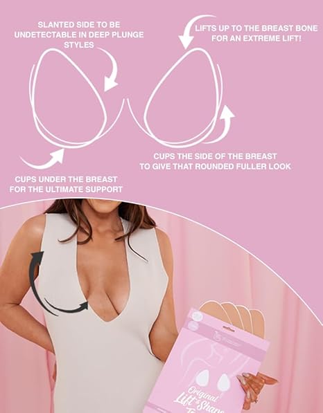 Perky Pear Original Lift & Shape Boob Tape [A-G Cups] - 2 Pairs of Boob Tape & 3 pairs Nipple Protector covers - Colour Options (F-G, Beige)
