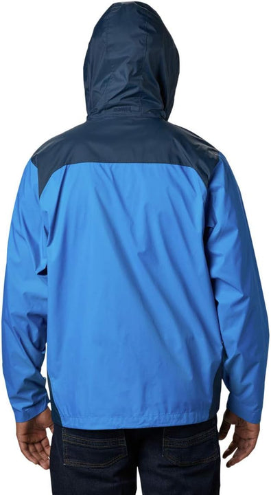 Columbia Men's Glennaker Lake Rain Jacket, Blue Jay/Columbia Navy, L Tall