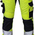 HASHOOB Men's Hi Viz Work Trousers Cargo Combat Army Trousers, Light Green and Black, 32W / 34L