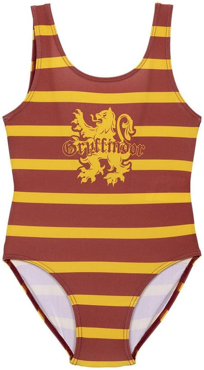 Harry Potter Girl's Swimsuit, One Piece Swimsuit, Gryffindor Design, Infant Swimming Costume, Gift for Girls, Sizes 6-12 Years, multicoloured, 8 Years