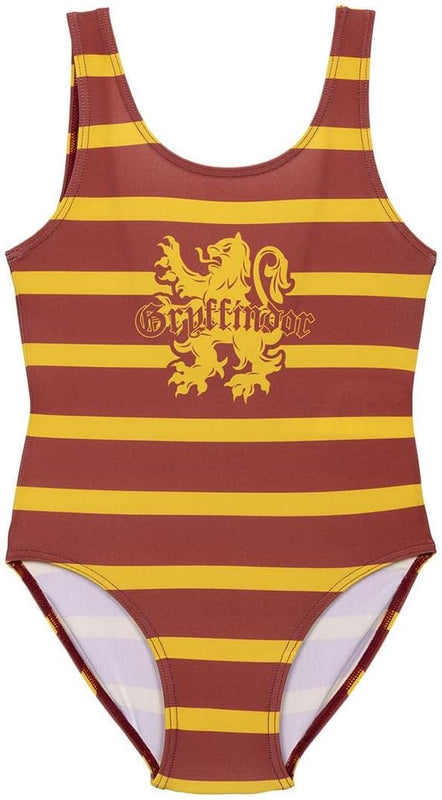 Harry Potter Girl's Swimsuit, One Piece Swimsuit, Gryffindor Design, Infant Swimming Costume, Gift for Girls, Sizes 6-12 Years, multicoloured, 8 Years