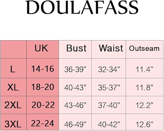 DOULAFASS Women Ruffle Tankini Set with Boyshort 2 Piece Plus Size Swimsuit Swimwear Pink/Black, L