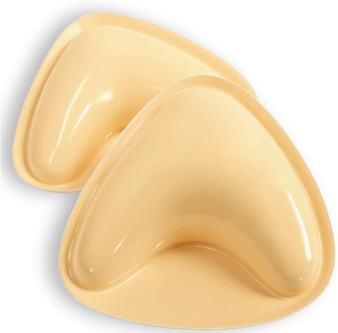 Vety 2025 Sticky Bra Inserts, Reusable Stick On Bra Push Up Invisible Self-Adhesive Bras for Evening Dress, Wedding Dress and Backless Strapless Clothing (UK, Alpha, L, Regular, Regular, Beige)