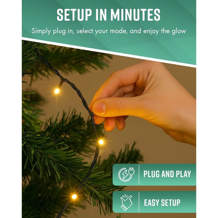 GloBrite 100–1000 LED Fairy Lights – 8 Modes Waterproof Outdoor Christmas Lights