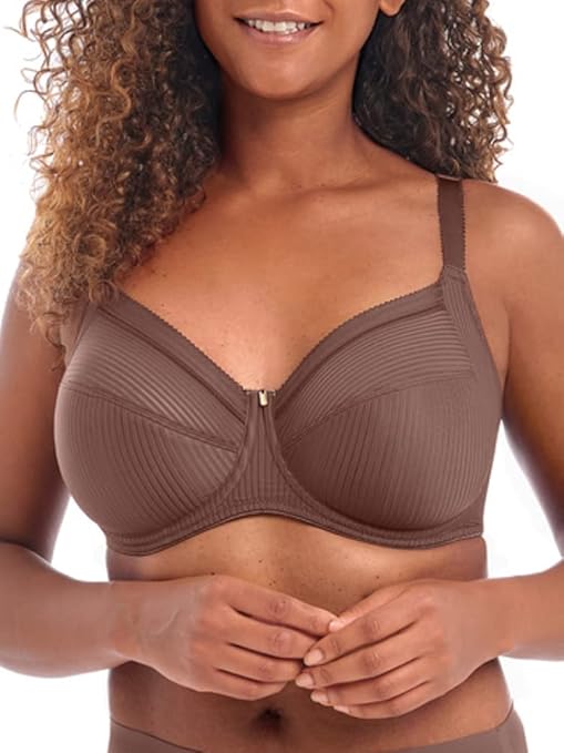 Fantasie Women's Fusion Underwire Side Support Bra Full Coverage, Sheer, Coffee Roast, 38G