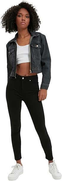 Trendyol Women High Waist Skinny fit Skinny Jeans Black, 4