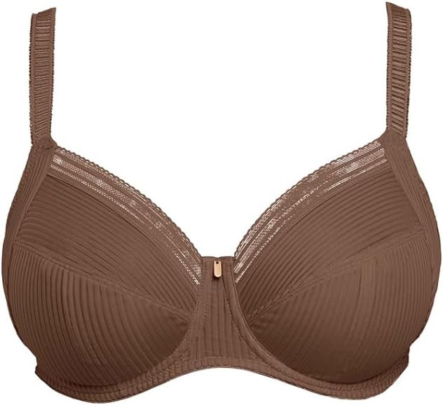 Fantasie Women's Fusion Underwire Side Support Bra Full Coverage, Sheer, Coffee Roast, 38G