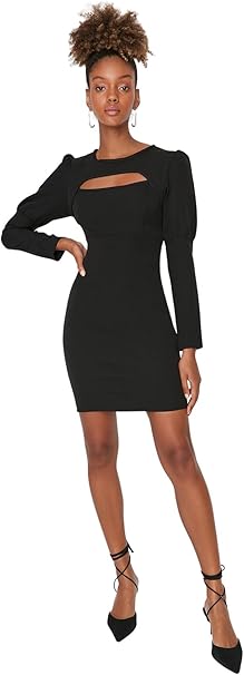 Trendyol Dress - Black - Bodycon, Black, 12