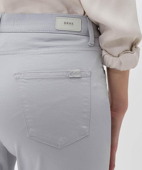 BRAX Women's Style Carola Five-Pocket Trousers in Cotton Stretch Pants, Gray, 38W x 34L