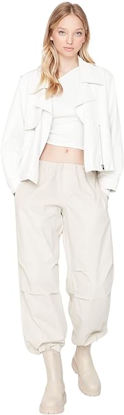 Trendyol FeMan Normal Waist Wide Leg Jogger Jeans Beige UK12