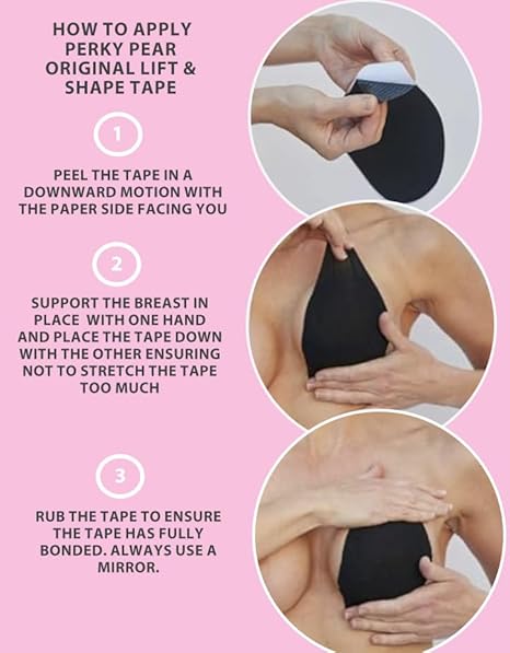 Perky Pear Original Lift & Shape Boob Tape [A-G Cups] - 2 Pairs of Boob Tape & 3 pairs Nipple Protector covers - Colour Options (F-G, Beige)