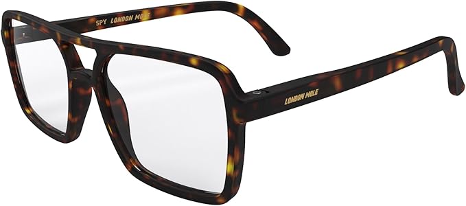 LONDON MOLE® Spy reading glasses | Cool square shaped pilot readers | Men’s Women’s Unisex | Spring hinges