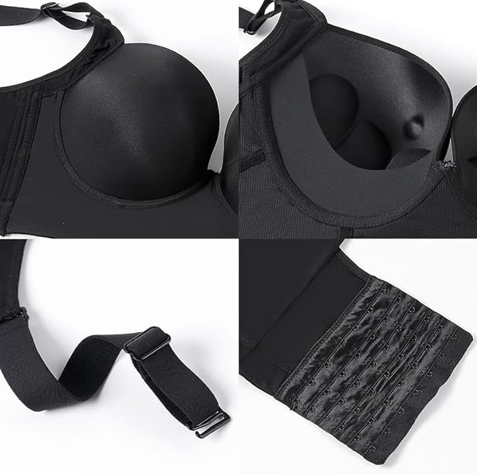 Filifit Sculpting Uplift Bra│Back Fat Coverage Bra for Women│Shapwear Bra for Women│Ladies Seemless Wide Back Sports Bra│Small, Big, Plus Size Chumbo Bra. (as8, alpha, 3XL, regular, regular, Black)