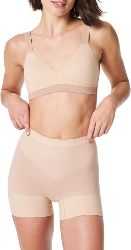 SPANX Women's Power Shorty Thigh Shapewear, Soft Nude, S