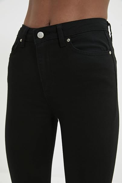 Trendyol Women High Waist Skinny fit Skinny Jeans Black, 4