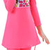 Girls' Modest Muslim Swimwear UPF 50+ UV Islamic Hijab Swimsuit Long Sleeve Top Shirt with Shorts Swimming Cap 3-Piece Swimsuit Beach Wear, rose, 11-12 Years