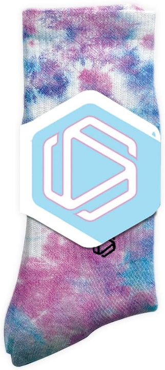 HEXXEE Men's Ice Blast Tie Dye Socks, Multi-Coloured, L