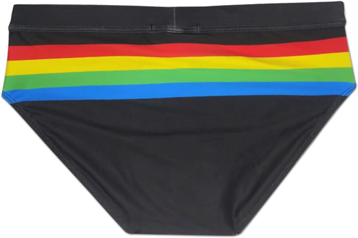 SEAUR - Men's Swimming Trunks Tight Short Swimming Trunks Beach Quick Drying with Removable Pad Classic Boys Swimming Swim Briefs Water Sports Pool Style 17, XL