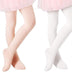 Zando Ballet tights children's girls elastic tights baby dance tights non-slip breathable, 2 pairs of white and pink, 1-3 Years