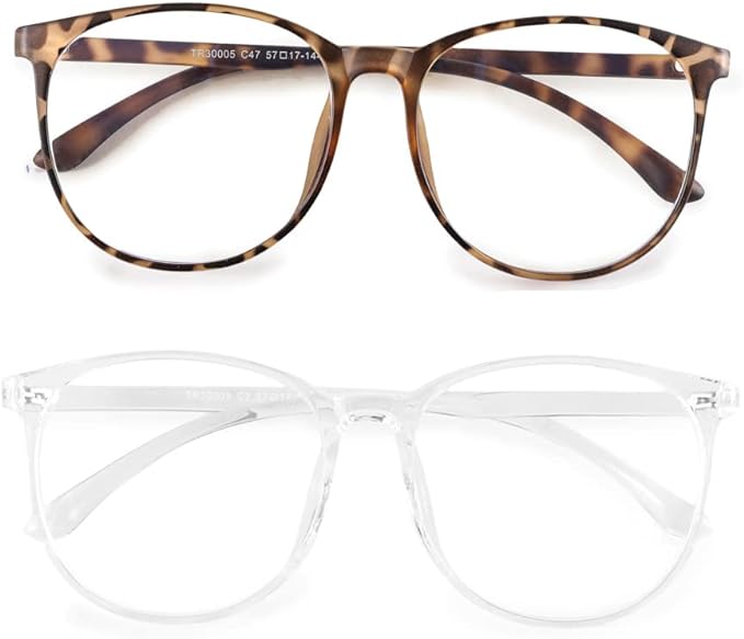 Dolarosey Blue Light Blocking Glasses Oversized frame for Computer/Phone/Pad/Game, Anti Glare Fatigue Avoids Headaches Eye Strain, (Frame Width/ 144MM), (Lens Width/ 57MM)