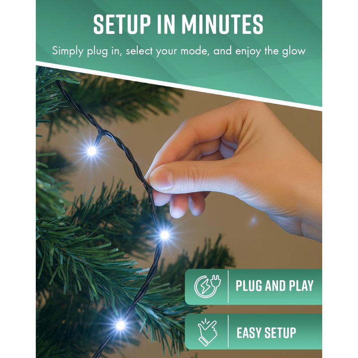 GloBrite 100–1000 LED Fairy Lights – 8 Modes Waterproof Outdoor Christmas Lights