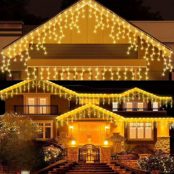 10m 400 LED Icicle Lights – Outdoor Fairy String with Remote Control