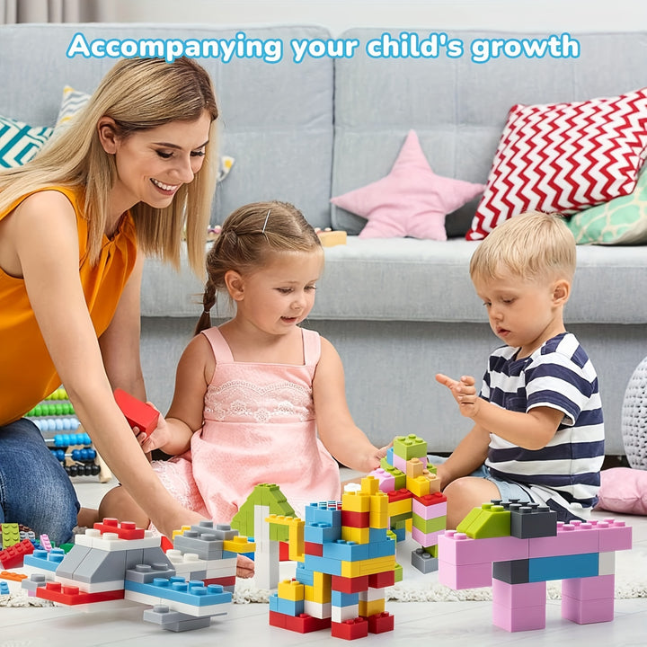 500/1000pcs Building Bricks Set – Classic Colour Creative Blocks for Kids