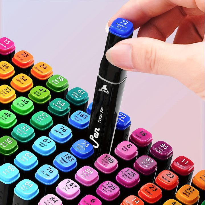 120/168 Colours Alcohol Markers – Dual Tip Art Pens with Carry Bag & Stand