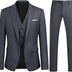 Allthemen 3 Piece Slim Fit Suit Wedding Dress Casual One Button Lounge Suit, XS, Grey