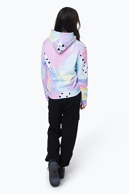 Hype Girls Multi Pastel Collage Hoodie, Pink,14Y