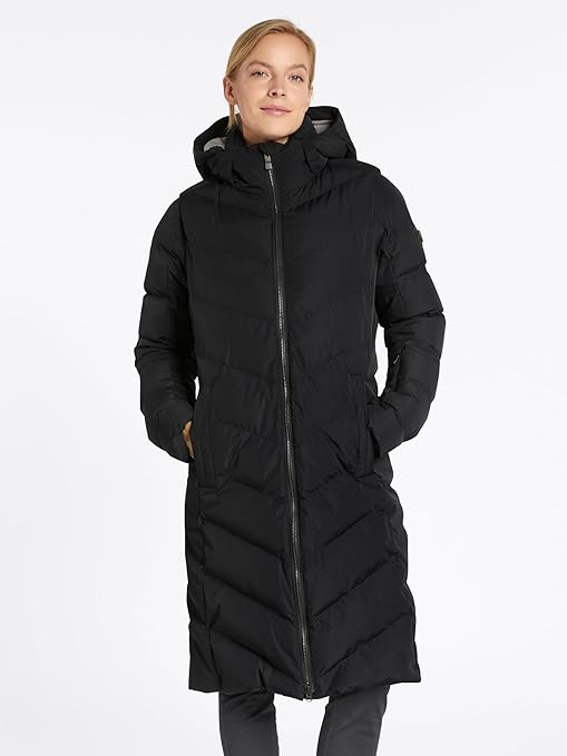Ziener Women's telse Winter Coat | Warm, Breathable, Waterproof, Knee Length, Black, 44 Tall