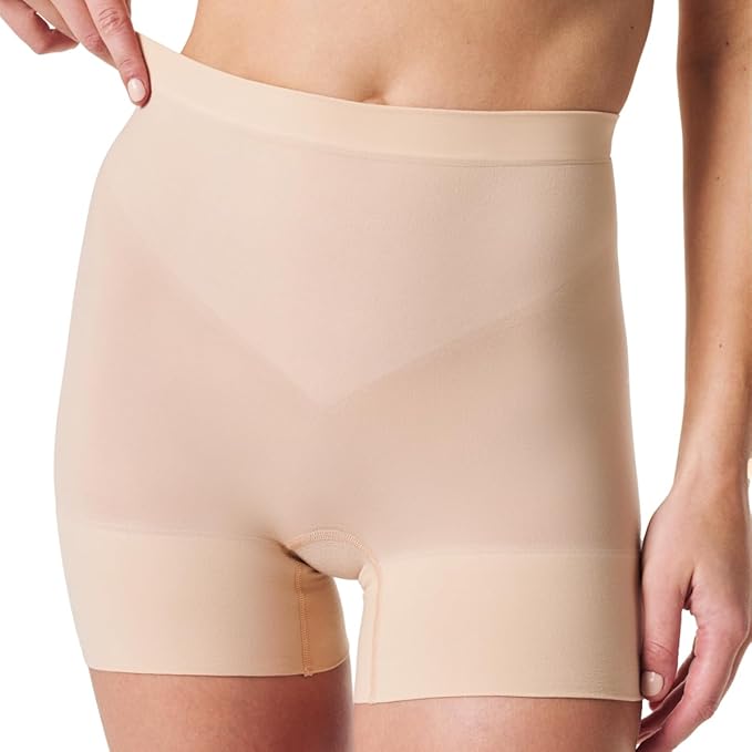 SPANX Women's Power Shorty Thigh Shapewear, Soft Nude, S