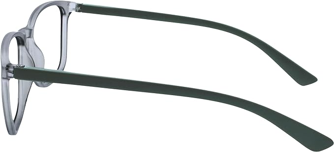 Opulize Max Reading Glasses 5 Pack - Classic Large Rectangular Frame - Matt Black Brown Blue Green Grey - Men's Women's - Spring Hinges - RRRRR78-12367 - +3.50