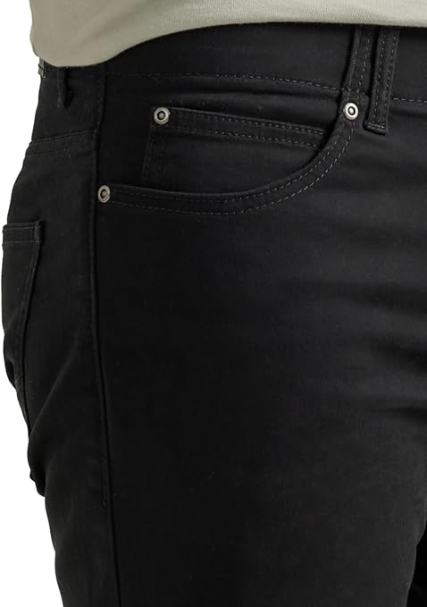 Lee Men's Performance Series Slim Straight Leg Jean Extreme Motion, Black, 34W x 30L