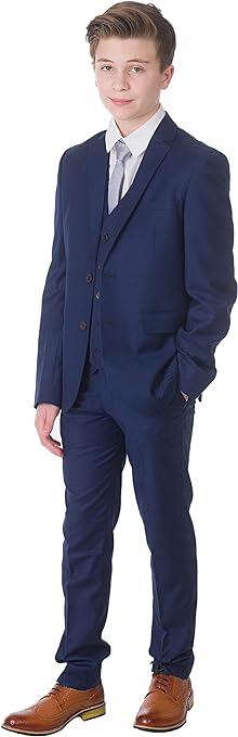 Milano Mayfair, Boys Navy Blue Suit, Boys Wedding Page Boy Party Prom Suit, 8 Years