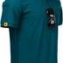 JACKETOWN Men's Polo Shirts Short Sleeve Badminton Breathable Poloshirt Summer Shirt with Spectacle Holder Button Front T Casual Sport Golf Adult(Dark Turquoise-Blue-L), 012-dark Turquoise Blue