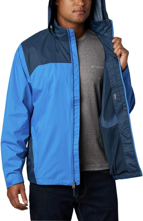 Columbia Men's Glennaker Lake Rain Jacket, Blue Jay/Columbia Navy, L Tall