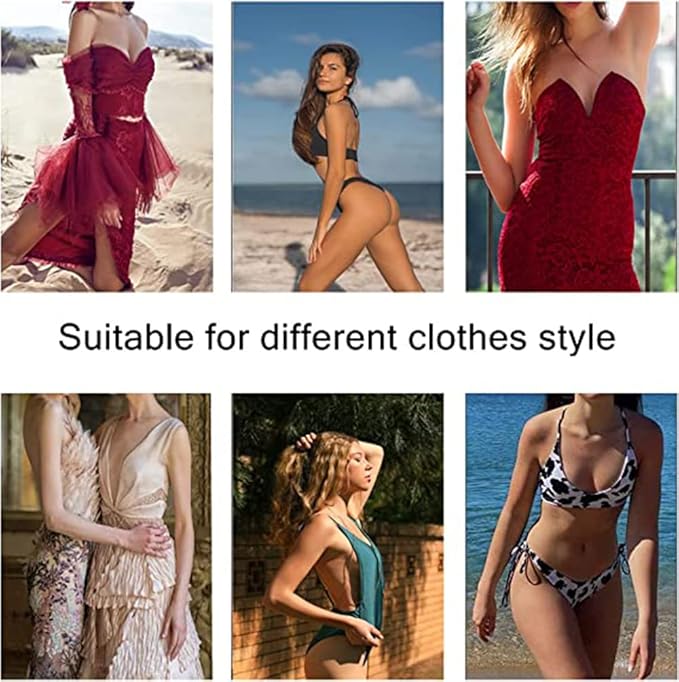 HonLena Stick on Bra Strapless Bras,Women Backless Bra,Rabbit Lift-Up Bra,Reusable Bra for Women Backless Evening Dress for Girls Women Beige