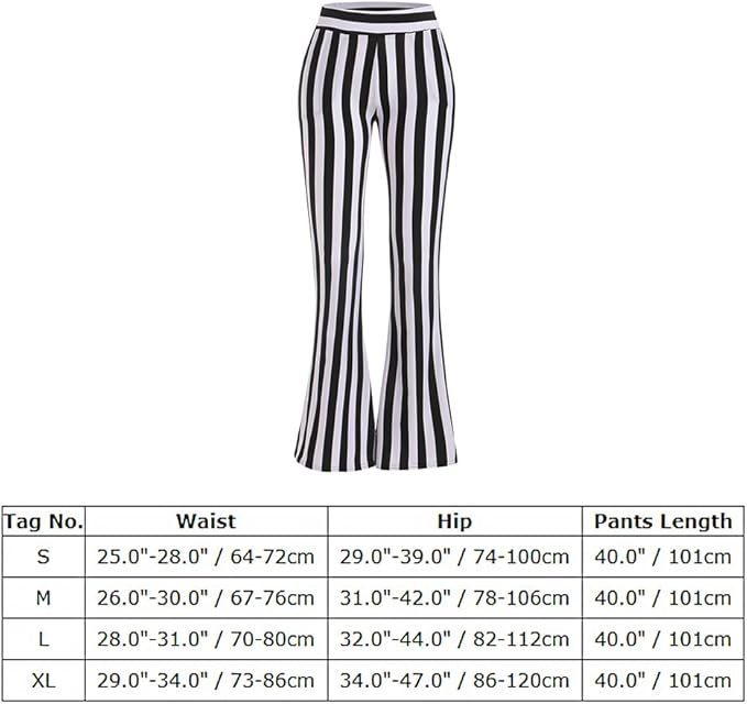 IMEKIS Women's Vertical Striped Trousers Black White Striped Trousers Slim Elastic Tights Leggings Long Yoga Pants Jogging Bottoms Thin Casual Trousers, Black+white, M