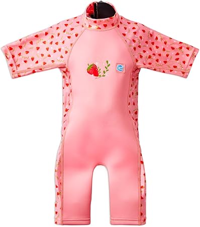 Splash About Unisex Kid's UV Sun & Sea Suit Wetsuit, Strawberry Field, 2-4 Years