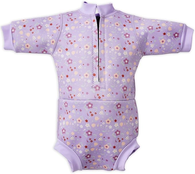 Splash About Happy Nappy Wetsuit, Lilac Spring, 0-4 Months